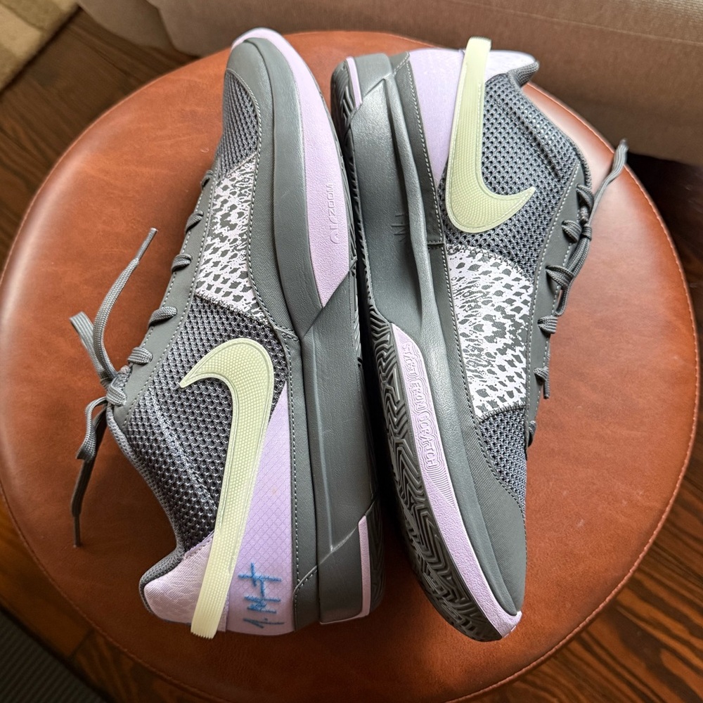 Nike Ja 1 Basketball Shoes, US Men's Size 13, Iron Grey/Lilac Bloom